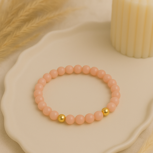 Armband "Peach Pearl"